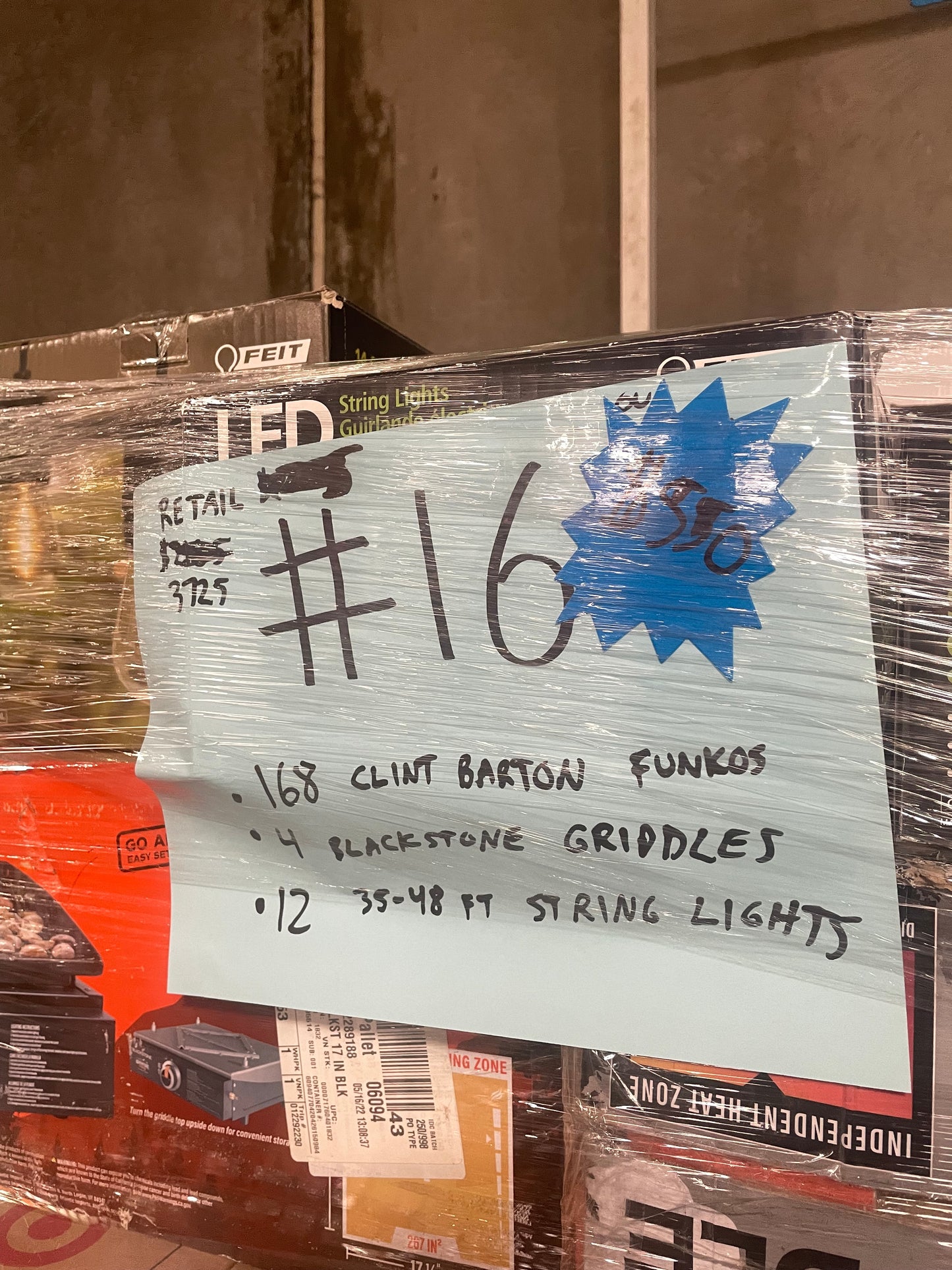 LOT #16 Mix of Blackstone Griddles, Funko Pop, Costco String Lights (Retail $3725) Pickup Only!