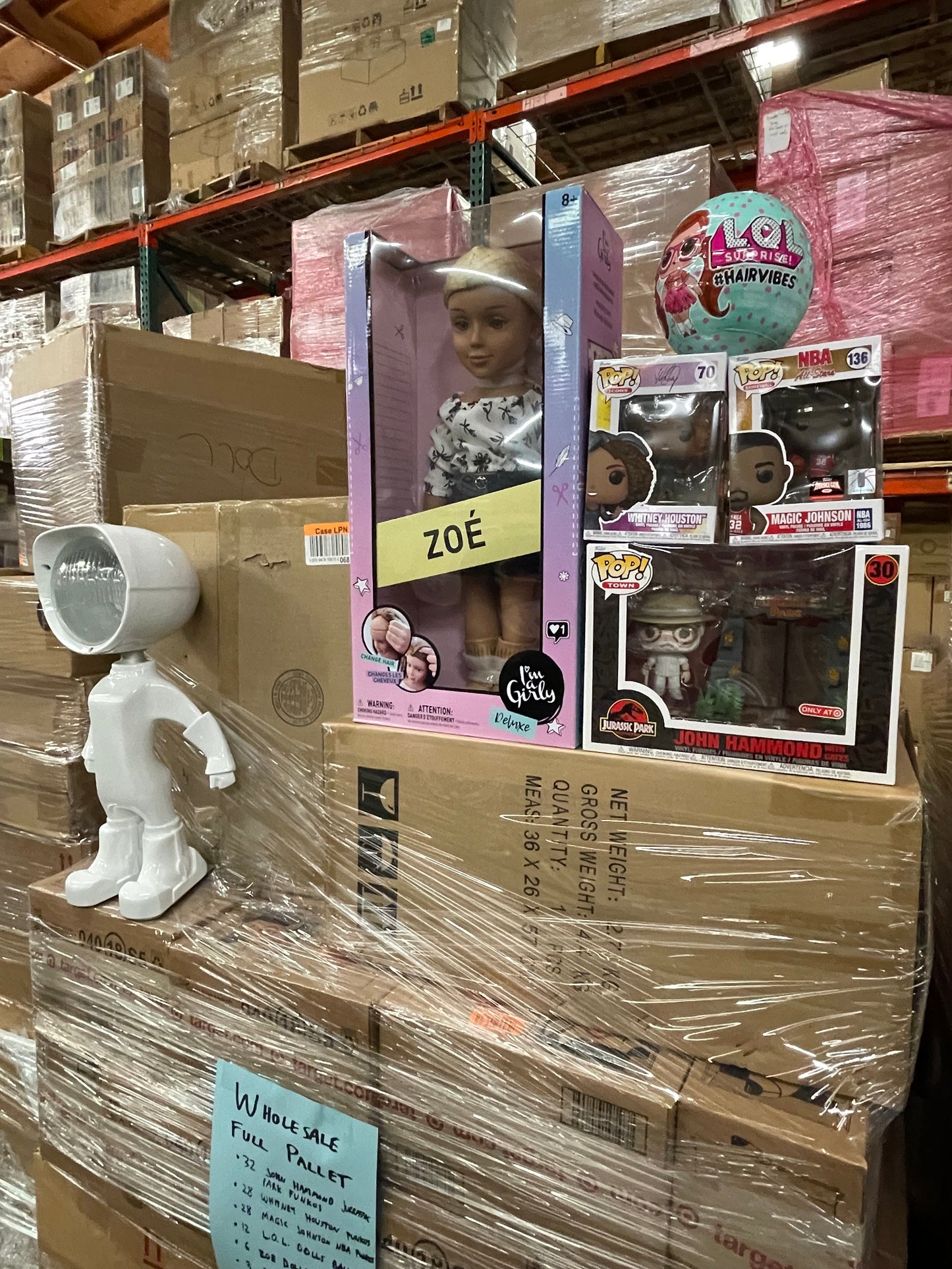 #21 Wholesale Pallet of Mix of Toys. Funko Pop, LOL Dolls, Im a Girly Dolls, Bright Bots (Retail $2950)) Pickup Only!