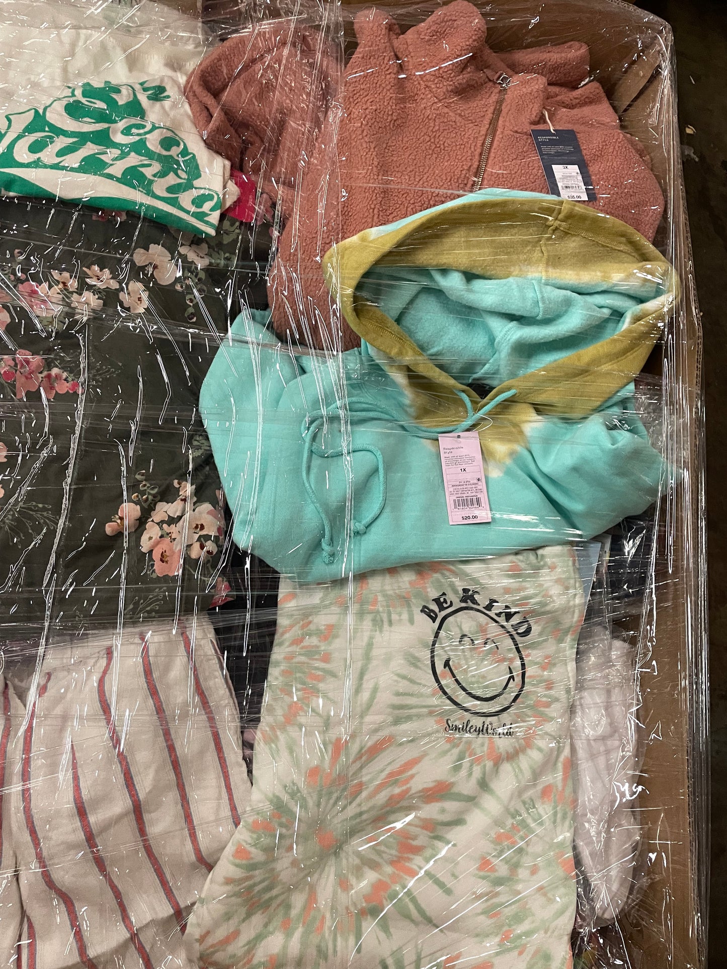 LOT #26 Wholesale Pallet of BRAND NEW Clothing! Mostly Womens/Adult (Retail Over $3000+)) Pickup Only!