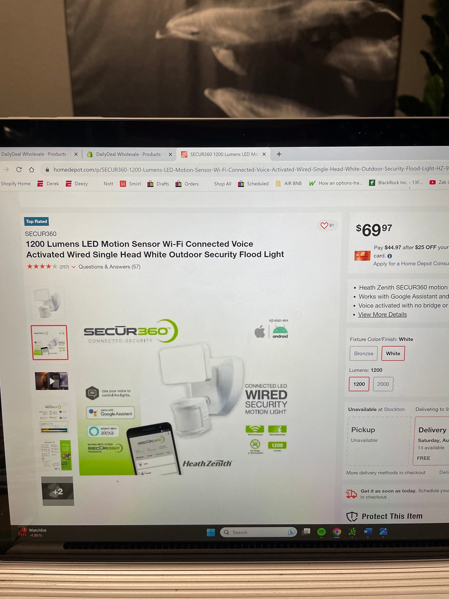 LOT #32 Heath Zenith Secur360 Wired Security Motion Lights (Quantity 88. Retail $6160) PICKUP ONLY!