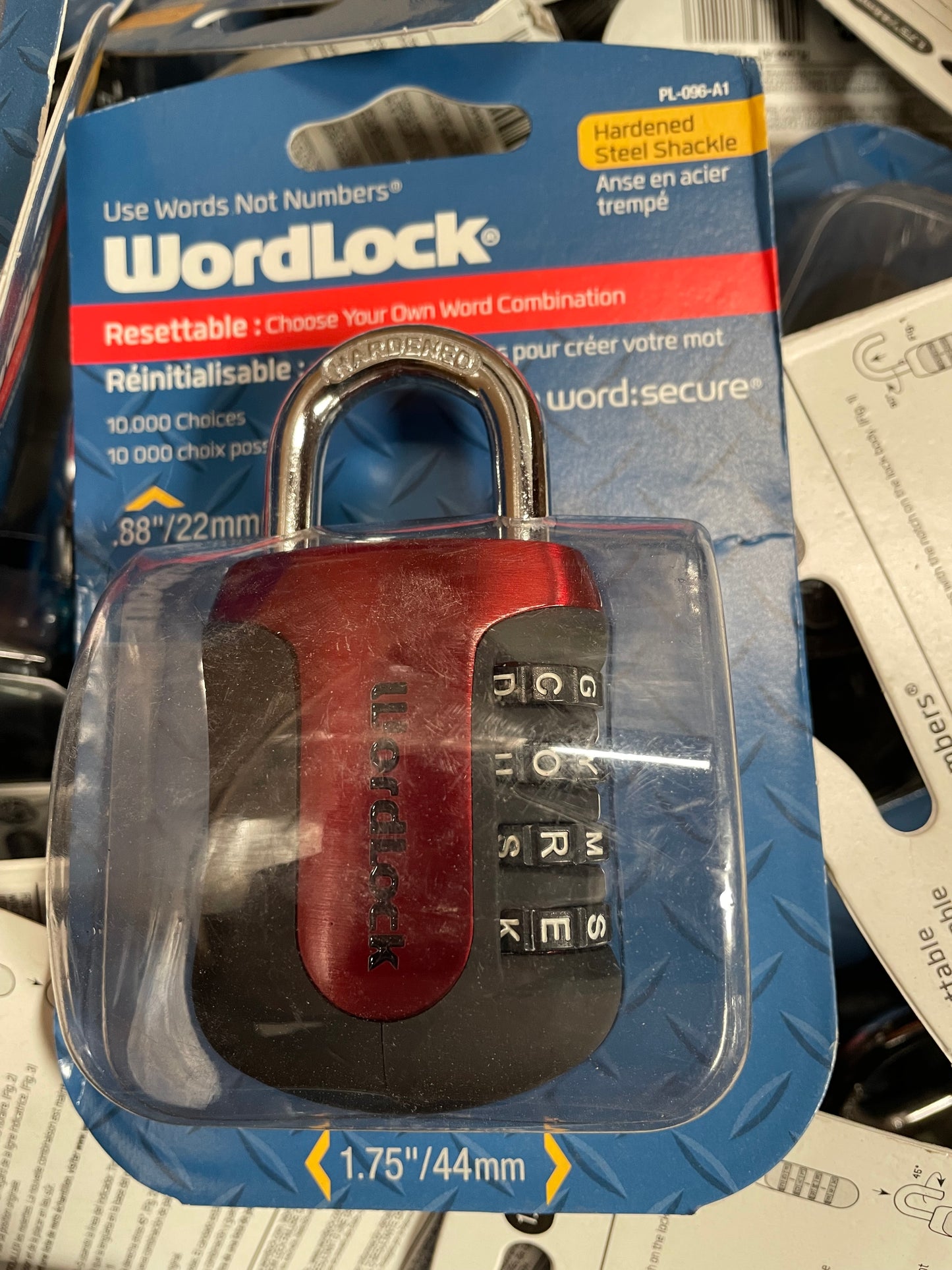 LOT #9 Ace Hardware Word Lock Padlock (Quantity 100) Retail $1200!  Pickup Only!