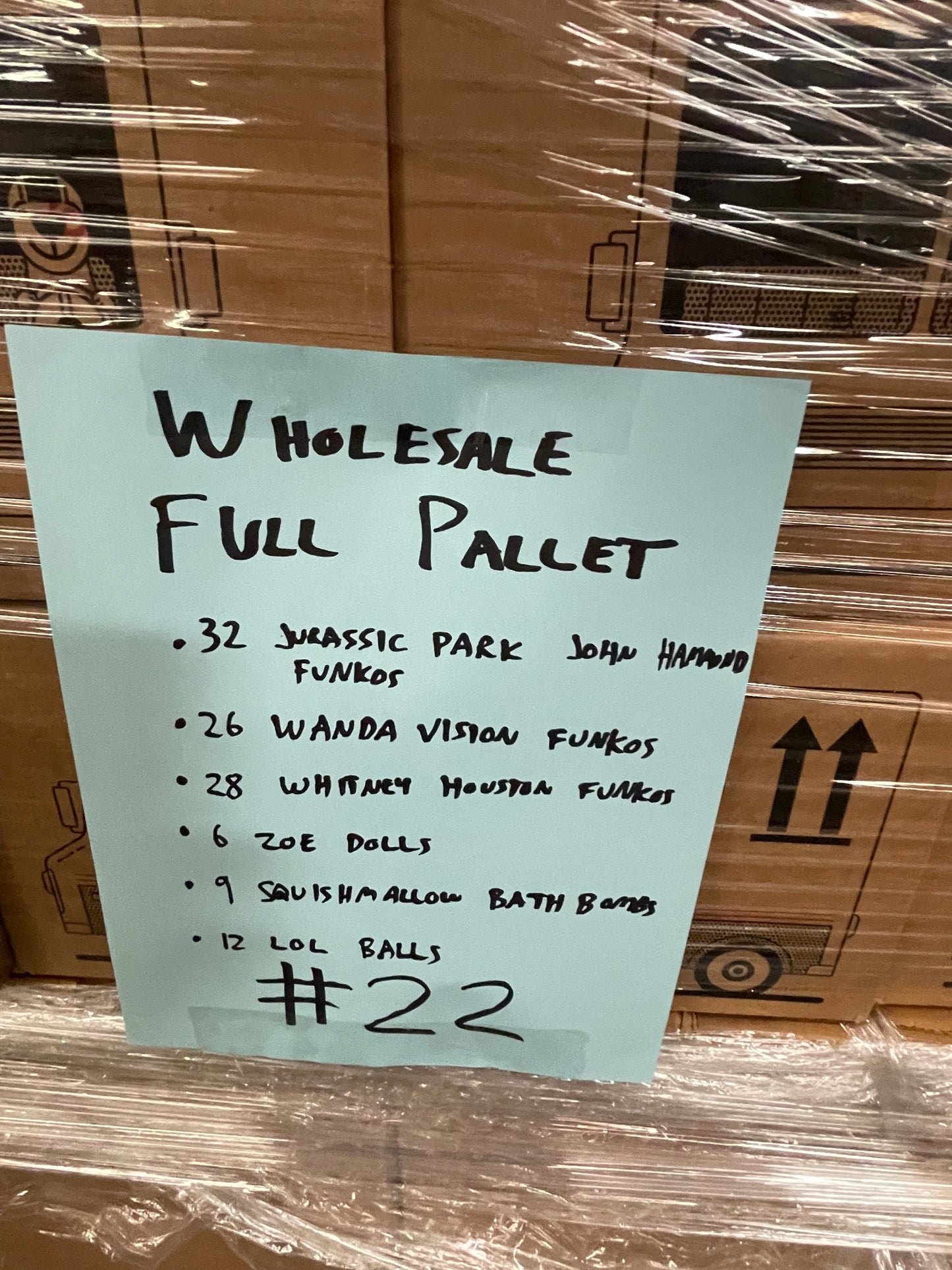 LOT #22 Wholesale Pallet of Mix of Toys.  Funko Pop, Im a Girly Deluxe Dolls, LOL Dolls, Squishmallow Bath Bombs (Retail $2950)) Pickup Only!