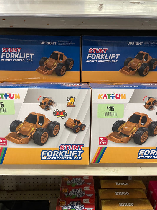 LOT #33 Stunt Forklift Remote Control Car (Quantity 10. Retail $300) PICKUP ONLY!